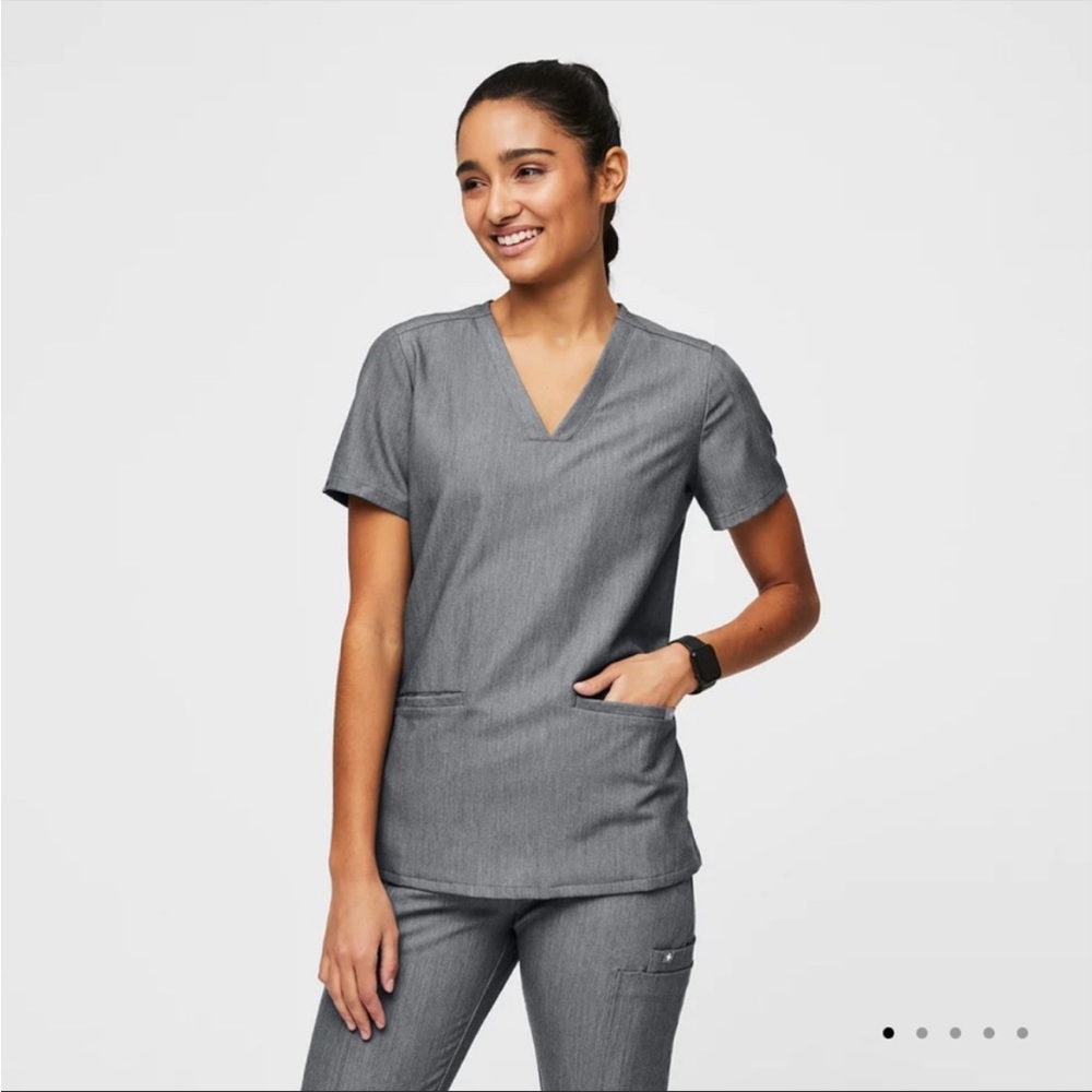 Figs Graphite Scrub Set- Casma Top & Yola Scrub Pants XXSP NWOT